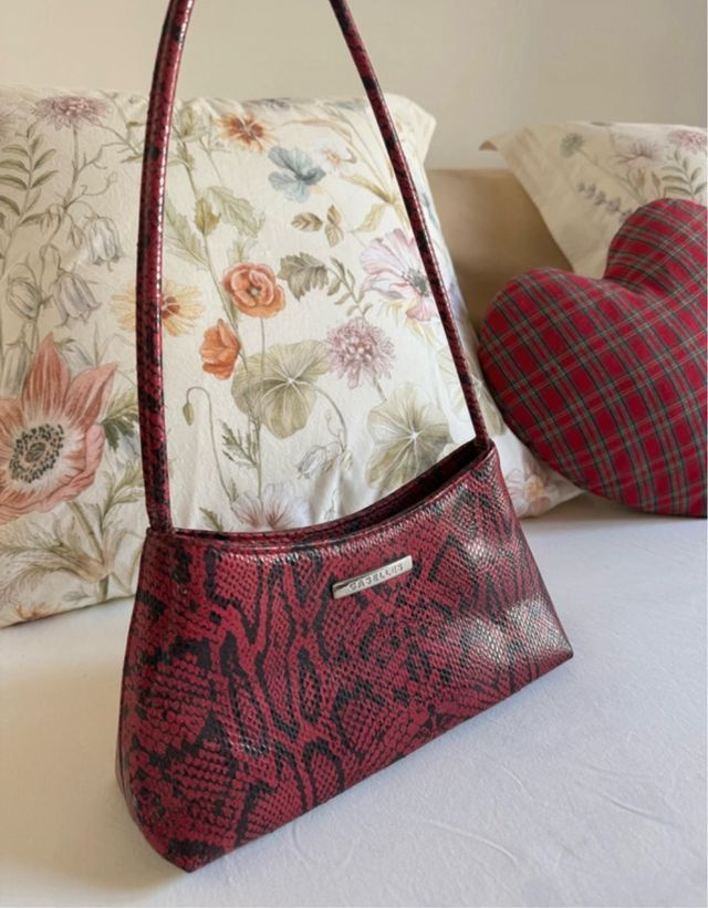 Bolso Caselles rojo serpiente