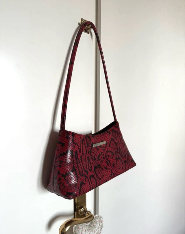 Bolso Caselles rojo serpiente