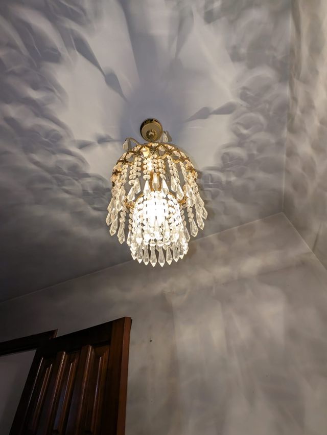 Pareja de Lamparas de cristal de roca