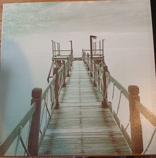 Cuadro muelle madera gris