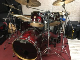 Batería DW Collectors -5 piezas,sin Caja,Red Silk