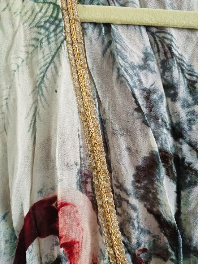 AGUA BENDITA kimono copricostume stampa tropicale