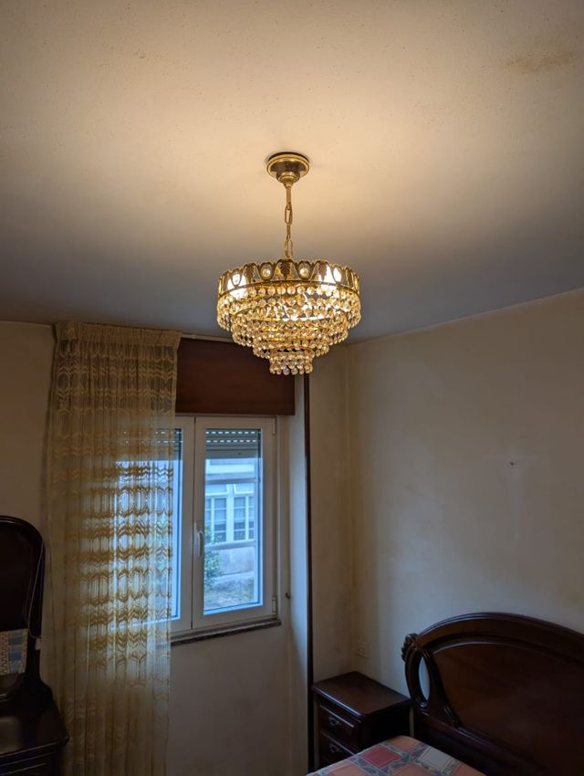 Lampara de cristal roca, imperio