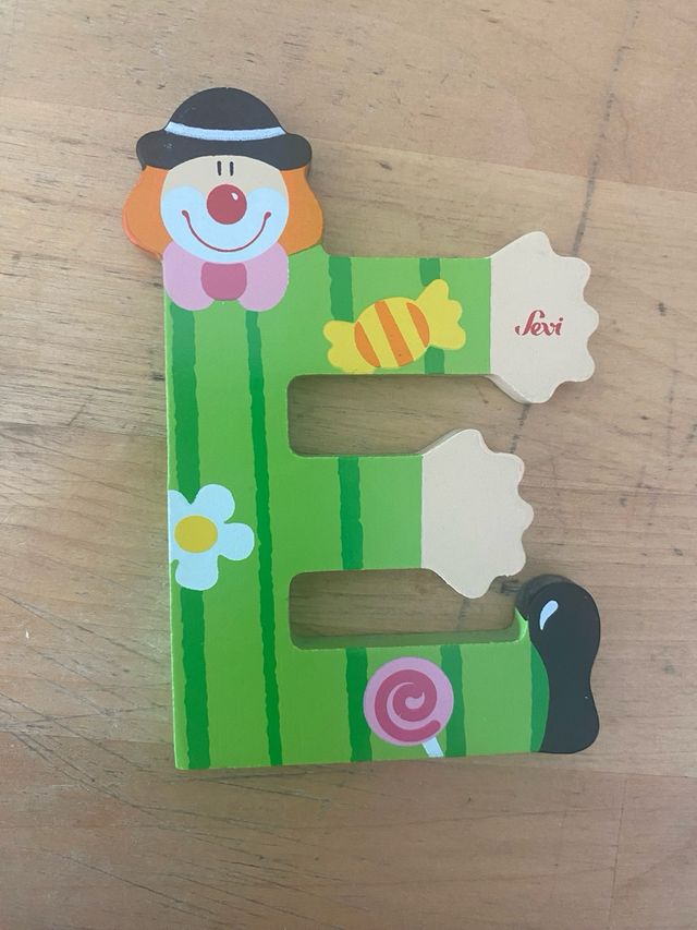 ABC de madera, payasos - 5 letras