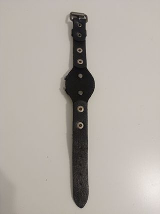 Pulsera cuero negra con águila