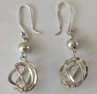 Pendientes plata Alpaca - 3 pares