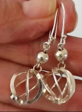 Pendientes plata Alpaca - 3 pares