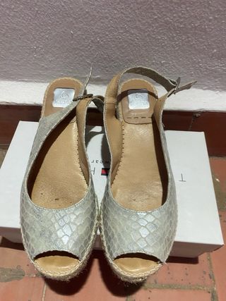Sandalias Kanna , color verde agua