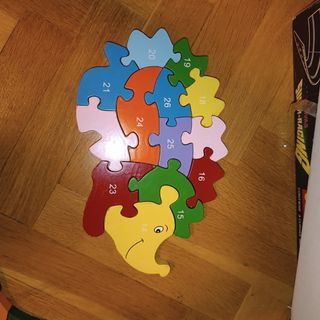 Puzzle Jirafa + Erizo Madera