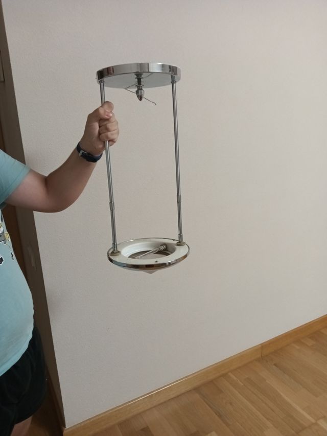 Lámpara vintage metal y cristal