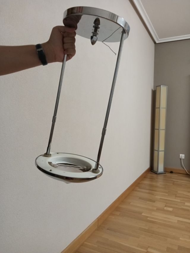 Lámpara vintage metal y cristal