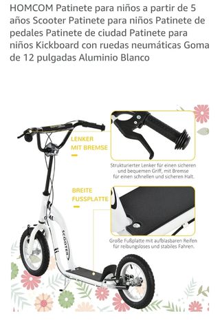 Patinete niños 12" HOMCOM