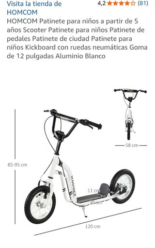 Patinete niños 12" HOMCOM