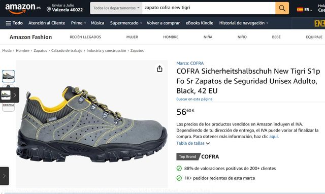 Calzado de seguridad Cofra S1 - Gris - 45