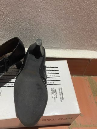 Zapatos tacón negros piel