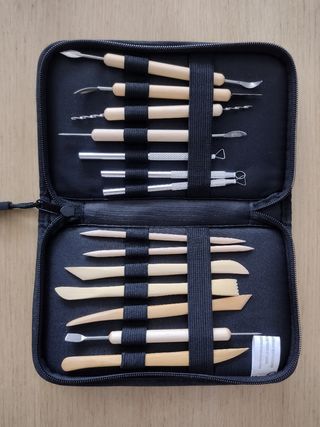 Maletín herramientas modelado arcilla
