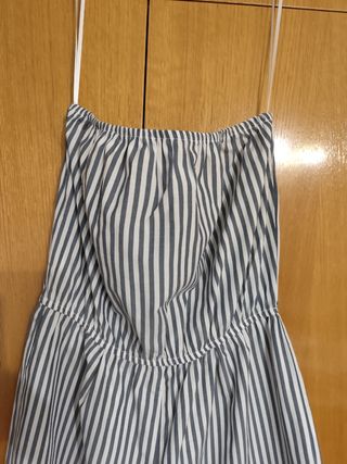 Mono rayas azul blanco sin tirantes