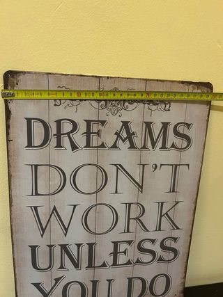 Cartel Metálico Motivacional - Dreams