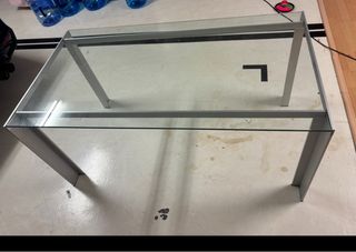 Mesa cristal moderna - plata