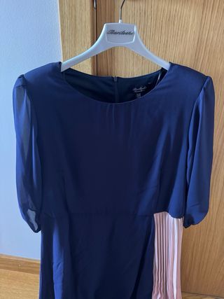 Vestido Bariloche azul y rosa