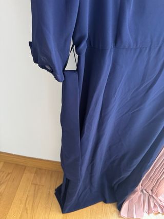 Vestido Bariloche azul y rosa