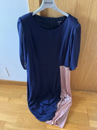Vestido Bariloche azul y rosa