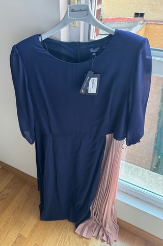 Vestido Bariloche azul y rosa