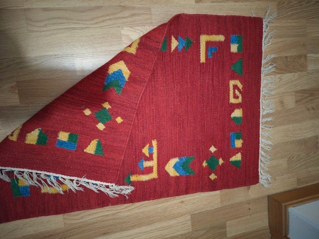 Alfombra étnica roja - Lana