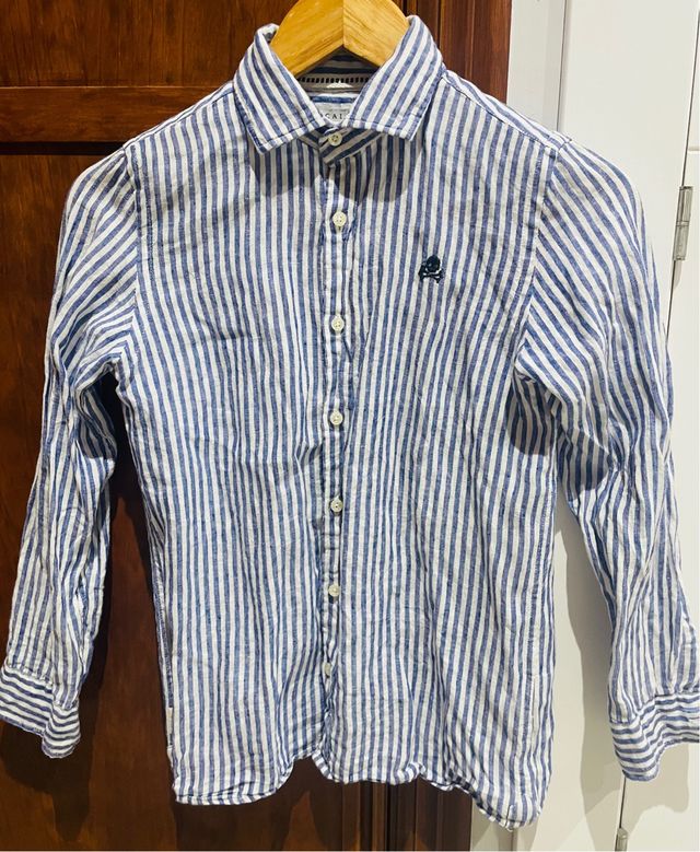 Camisa niño rayas azul marino Scalpers