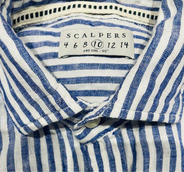 Camisa niño rayas azul marino Scalpers