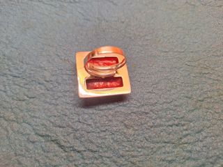 Joyas plata jaspe rojo: anillo pendientes