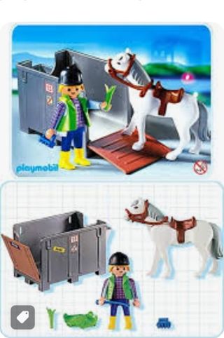 Playmobil Caballo & Remolque