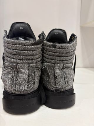 Scarpe Gienchi glitter argento 40