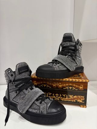 Scarpe Gienchi glitter argento 40