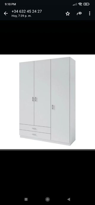 Armario 3 puertas blanco