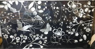 Mesa cristal IKEA - negra, moderna