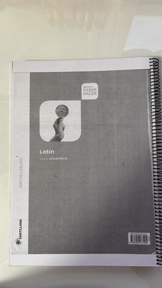 Libro Latín 1º Bachillerato Santillana