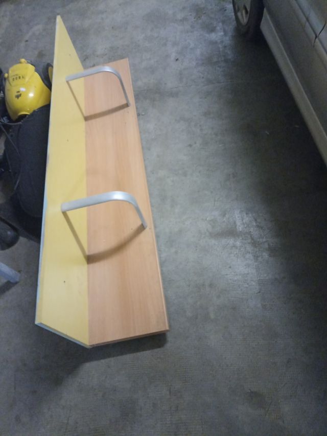 Estantería de madera y metal - 2 baldas