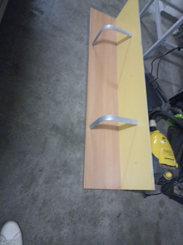 Estantería de madera y metal - 2 baldas