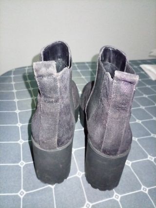 Botines PULL&BEAR negros, talla 37