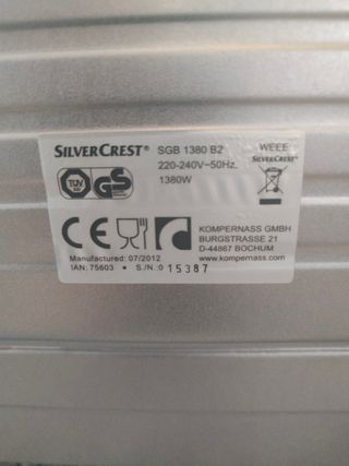 Horno Silvercrest pequeño 