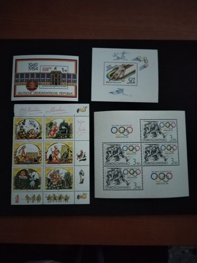 34 Hojas bloque, sellos del mundo