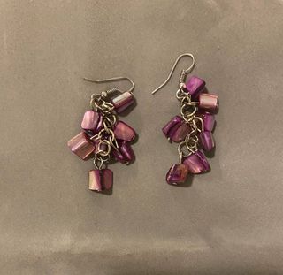Pendientes Violeta con Abalorios