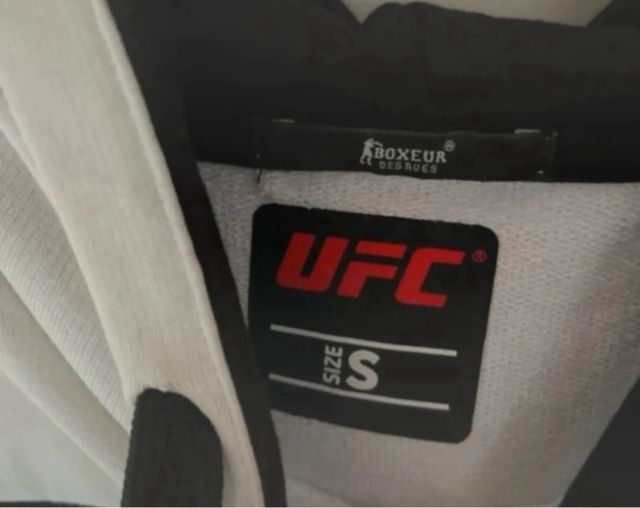 Felpa UFC bianca e nera