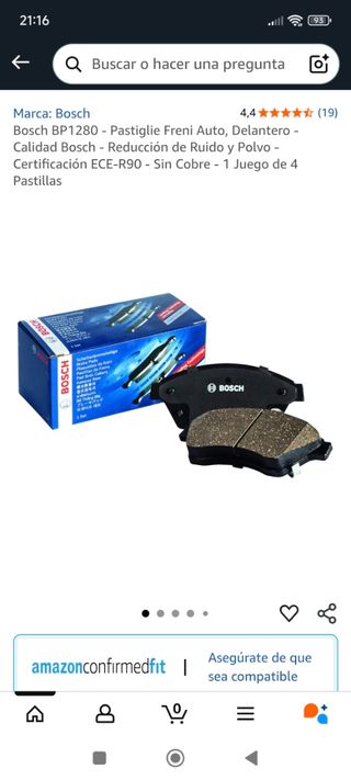 Pastillas freno Bosch nuevas