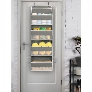 Organizzatore di stoccaggio grigio a parete pieghe