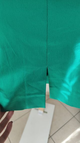 Miniabito verde smeraldo raso