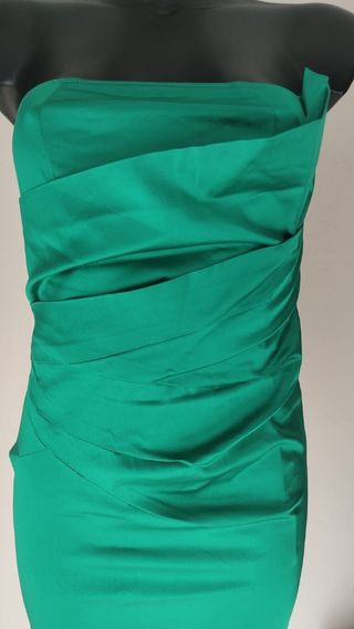 Miniabito verde smeraldo raso