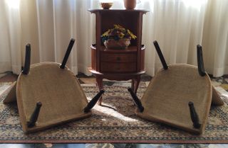 Poltrone poltroncine stile antico anni '50 tessuto