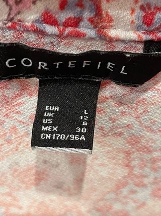 Top Cortefiel estampado rosa - Talla L